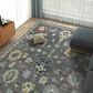 Amer Rugs Jaigarh 10" x 14" Pebble Gray and Ivory Area Rug, , large