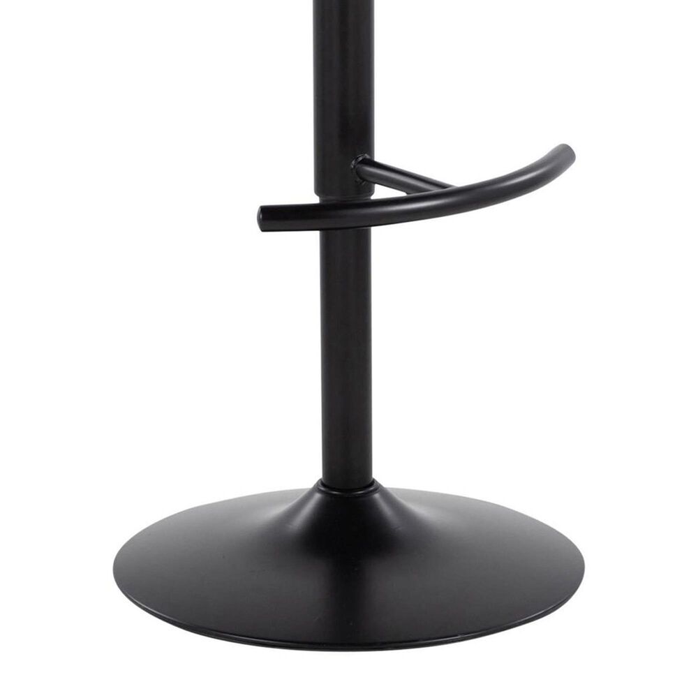 LumiSource Demi Swivel Adjustable Bar Stool with Black Upholstery in Black and Chrome (Set of 2), , large