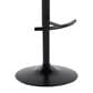 LumiSource Demi Swivel Adjustable Bar Stool with Black Upholstery in Black and Chrome (Set of 2), , large