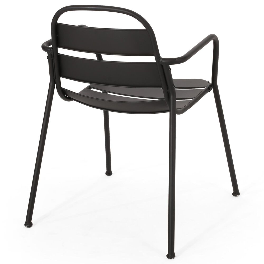 Hearth and Haven Terra Nova 3-Piece Outdoor Bistro Set in Matte Black, , large