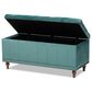 Baxton Studio Kaylee Storage Ottoman Bench in Teal Blue, , large