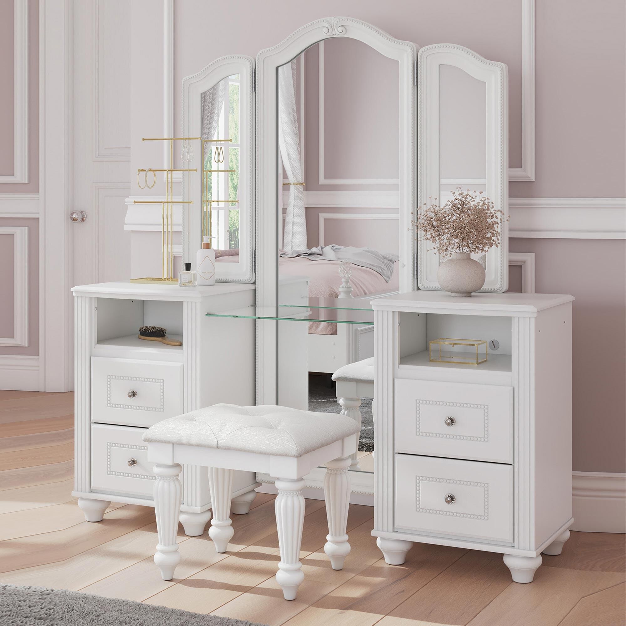 Ashley Kozlani Vanity Only in White