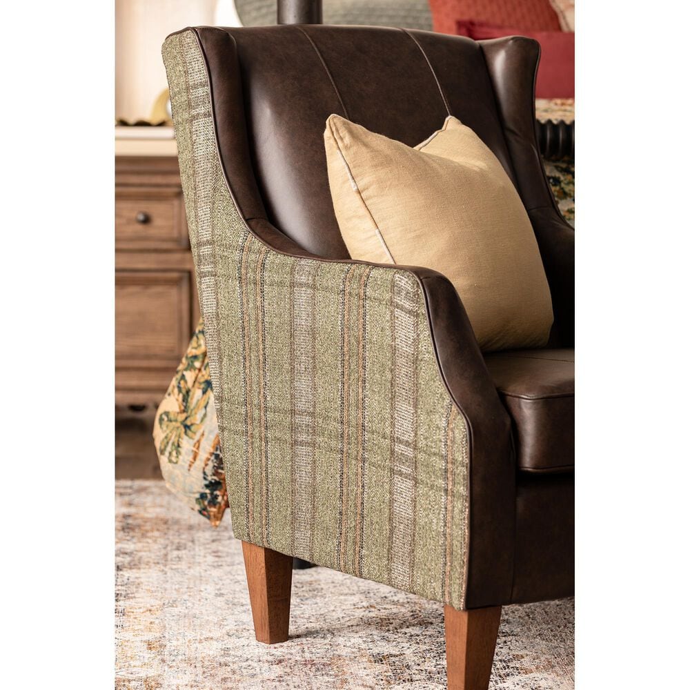 Best Home Furnishings Keatling Accent Chair in Dark Brown and Moss, , large
