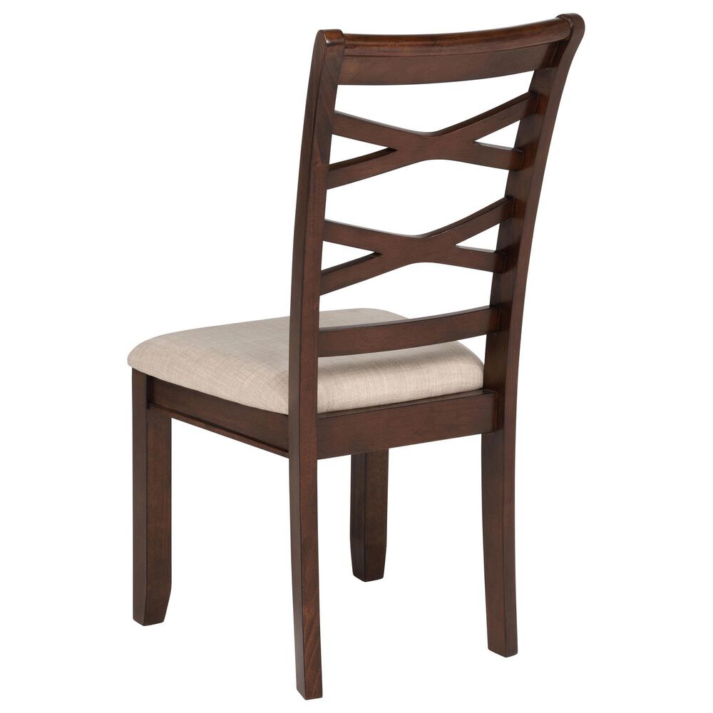 Coaster Barton 5-Piece Round Dining Set in Dark Brown, , large
