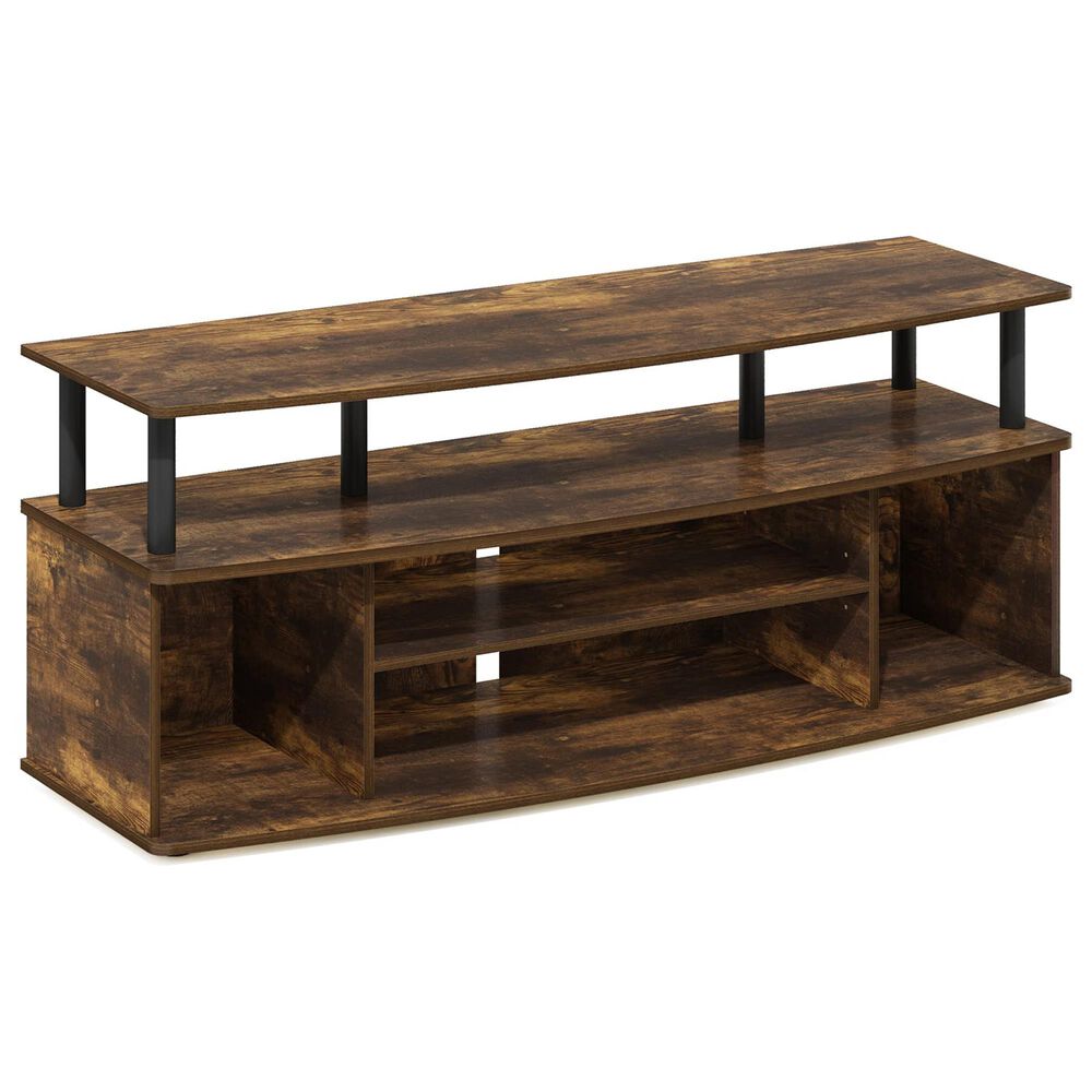 HOMLUX 47.2" Large Entertainment Center Stand for TV up to 55" in Amber Pine and Black, , large
