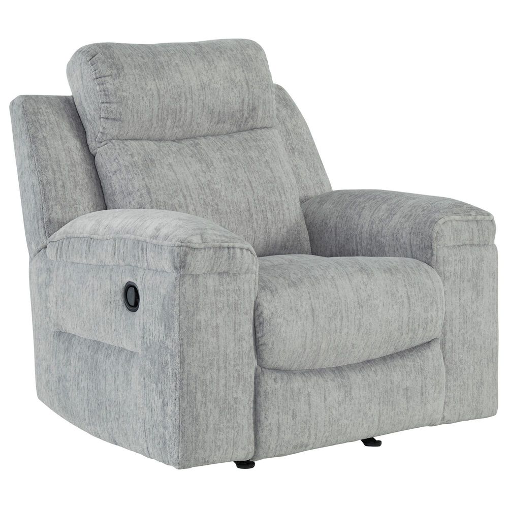 Ashley Buntington Manual Rocker Recliner in Pewter, , large