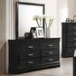 Crown Mark Amalia 6-Drawer Dresser and Mirror in Black, , large