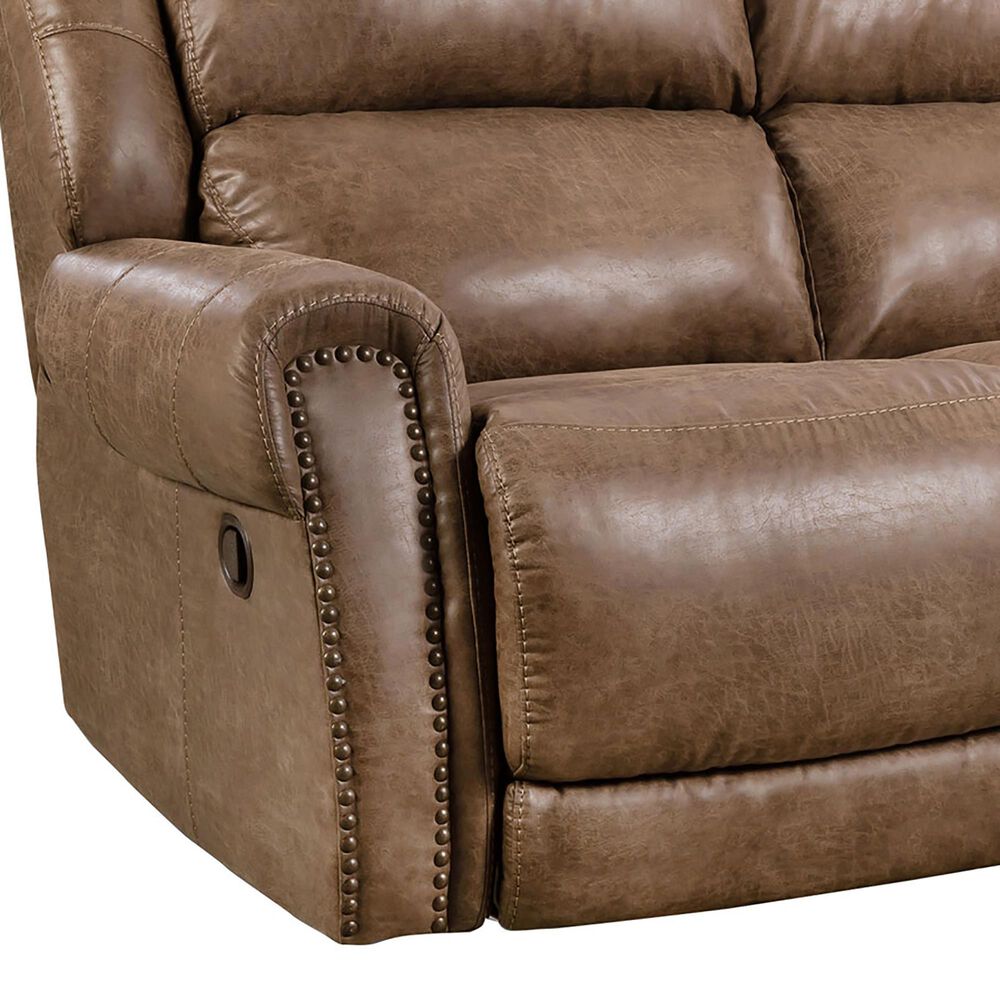 Homestretch Power Double Reclining Sofa in Cowboy Oak Shop NFM