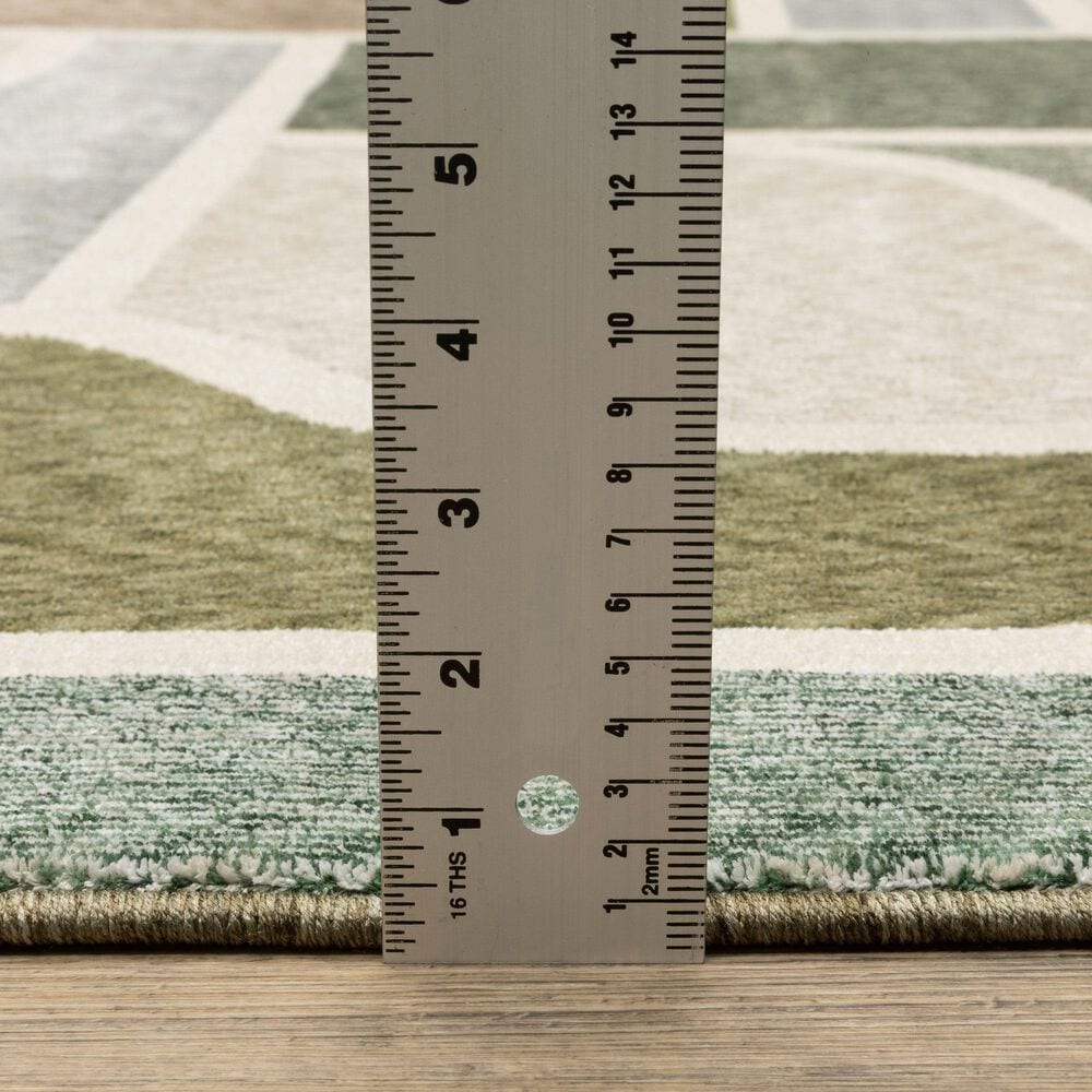 Oriental Weavers Tisdell Green and Multicolor 2'3" x 7'6" Runner, , large