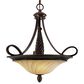 Golden Lighting Torbellino 3-Light Pendant in Cordoban Bronze with Remolino Glass, , large