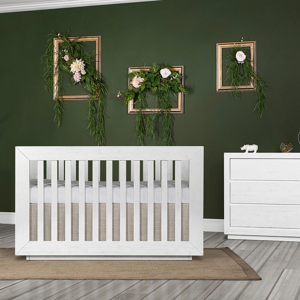 Evolur Maddox Convertible Crib in Weathered White, , large