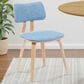 Armen Living Jaguar Side Chair with Light Blue Upholstery in Oak, , large