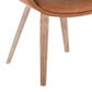 LumiSource Curvo Arm Chair with Camel Faux Leather Cushion in Whitewashed (Set of 2), , large