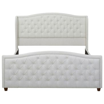 Jennifer Taylor Home Marcella Tufted Wingback King Bed in Antique White, , large