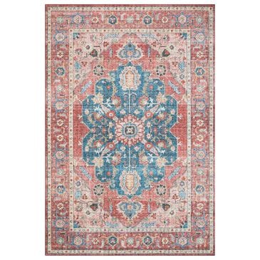 Loloi II Skye SKY-05 3"6" x 5"6" Brick and Ocean Area Rug, , large