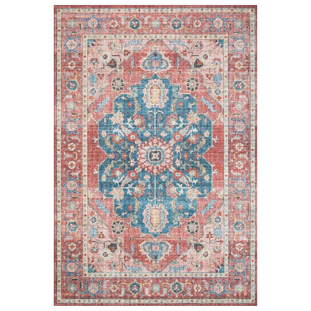 Loloi II Skye SKY-05 3"6" x 5"6" Brick and Ocean Area Rug, , large