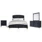 New Heritage Design Kailani 4-Piece Queen Bedroom Set in Black and Gold, , large