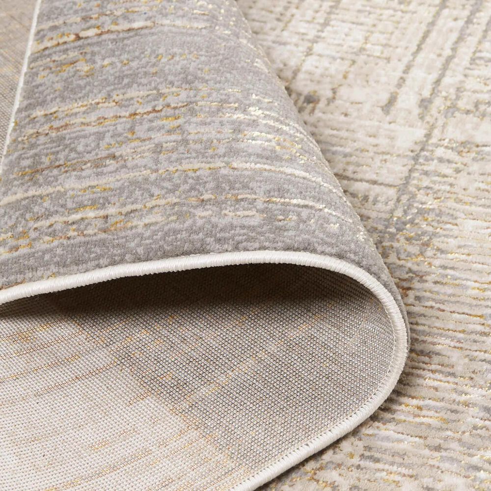 Feizy Aura 3736F 3&#39;11&quot; x 6&#39; Gold and Beige Area Rug, , large