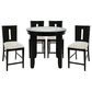 Jofran Urban Icon 5-Piece Counter Height Dinning Set in Black, , large