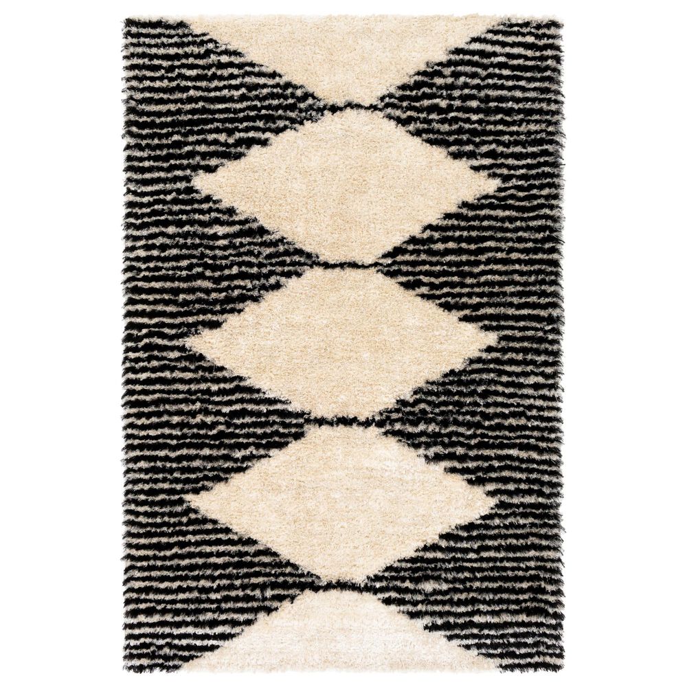 Surya Gibraltar GIB-2301 8' x 10' Black and Cream Area Rug, , large