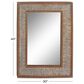 Maple and Jade 29" x 39" Wall Mirror in Distressed Grey and Brown, , large