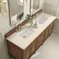 James Martin Vanities Lorelai 72" Double Vanity in Mid-Century Walnut with 3 cm Eternal Marfil Quartz Top, , large