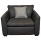 Aurora Furnishings Power Accent Chair in Malta Charcoal, , large