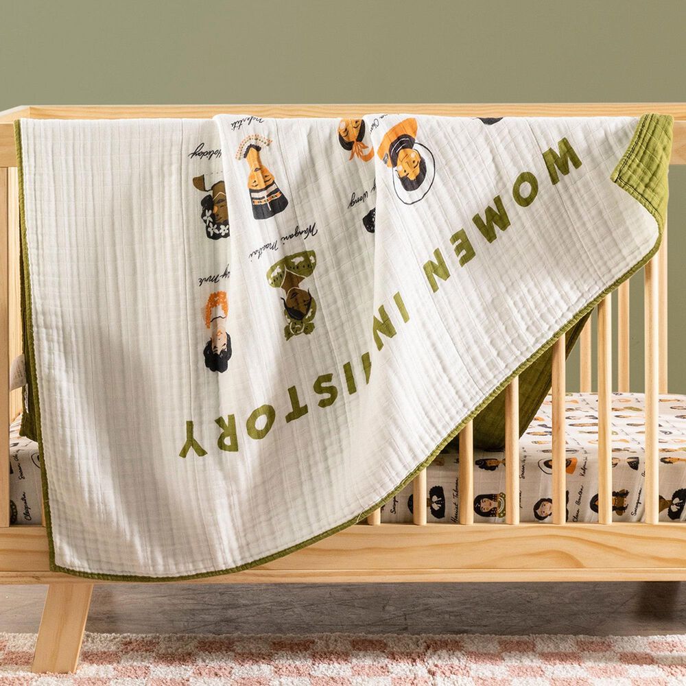 New Haus Women In History Muslin Quilt in White, , large