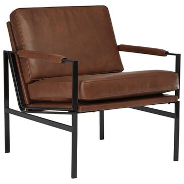 Signature Design by Ashley Puckman Leather Accent Chair in Brown, , large