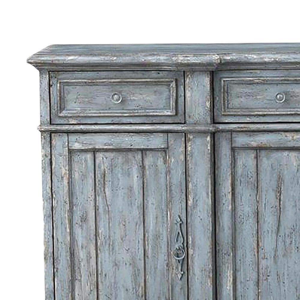 Shell Island Furniture 68&quot; 4-Drawer 4-Door Media Credenza in Bethany Aged Blue, , large