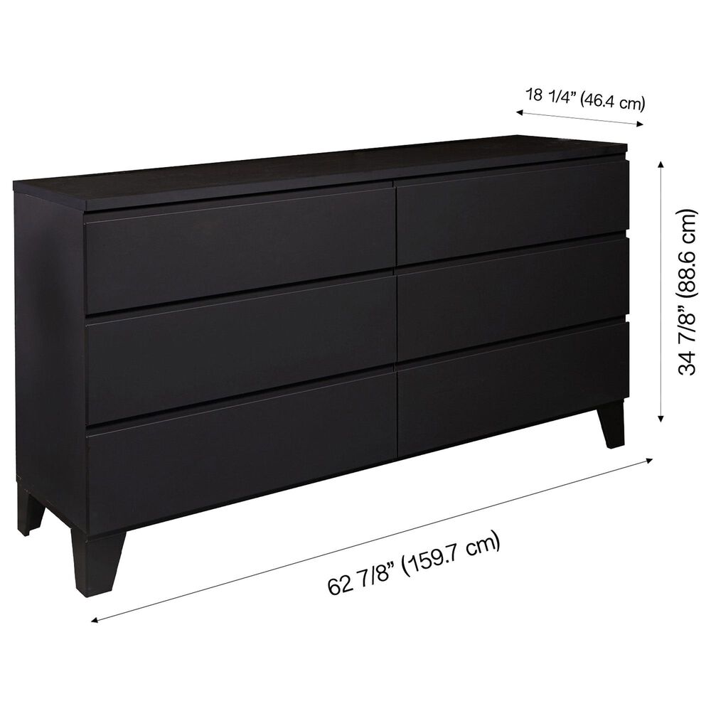 Loft District Metrica 6 Drawer Dresser and Mirror in Softwelle Lava, , large