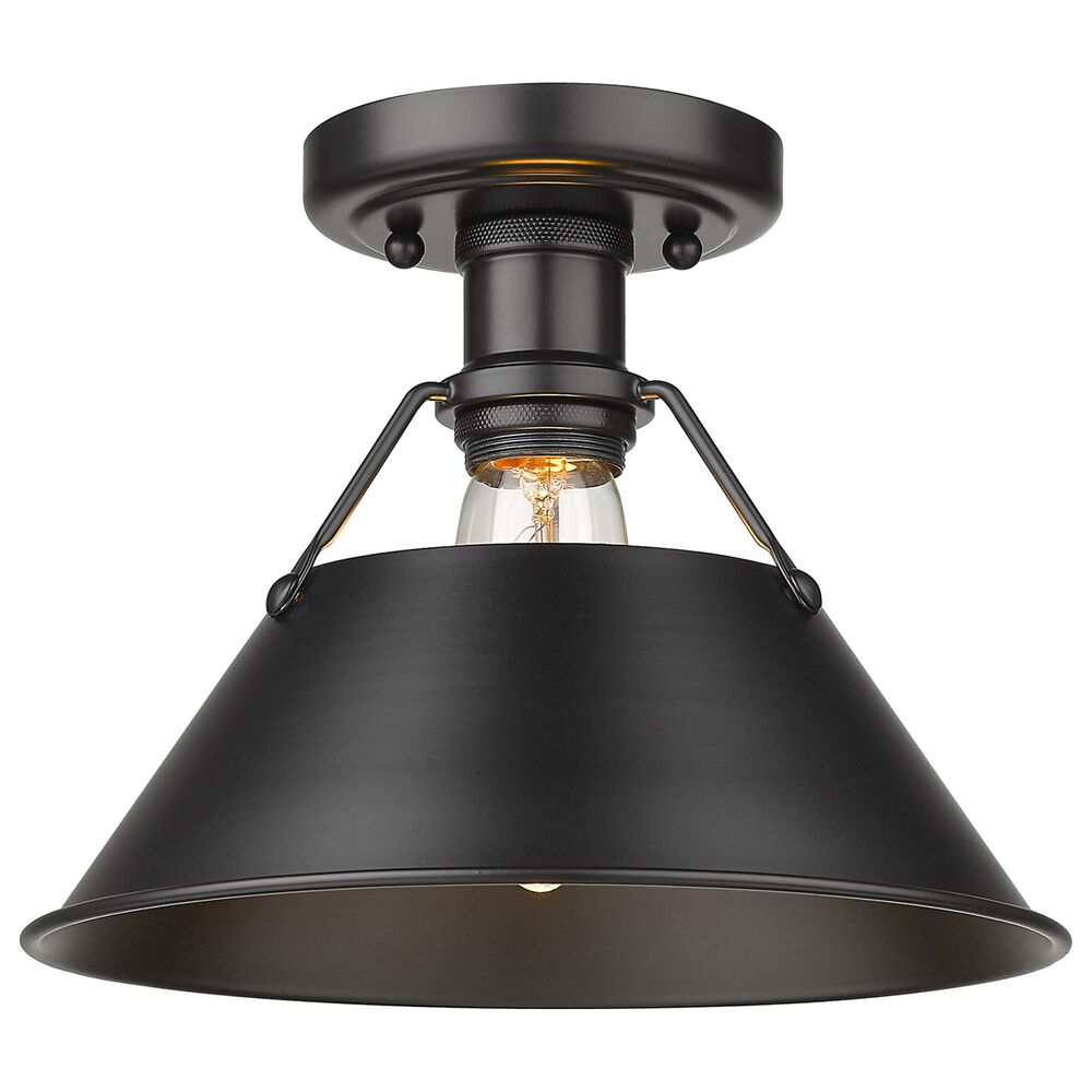 Golden Lighting Orwell Flush Mount in Matte Black, , large