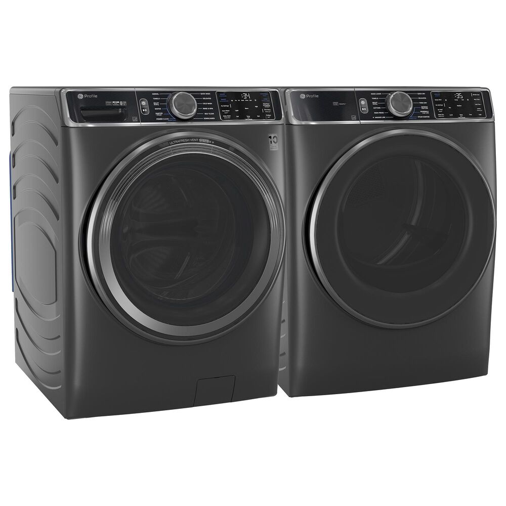 GE Profile 5.5 Cu. Ft. Smart Front Load Washer and 7.8 Cu. Ft. Gas Dryer Laundry Pair in Carbon Graphite, , large