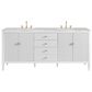 James Martin Vanities Myrrin 72" Double Bathroom Vanity in Bright White with 3 cm Eternal Jasmine Pearl Silestone Top, Rectangular Sinks and FreePower Wireless Charger, , large