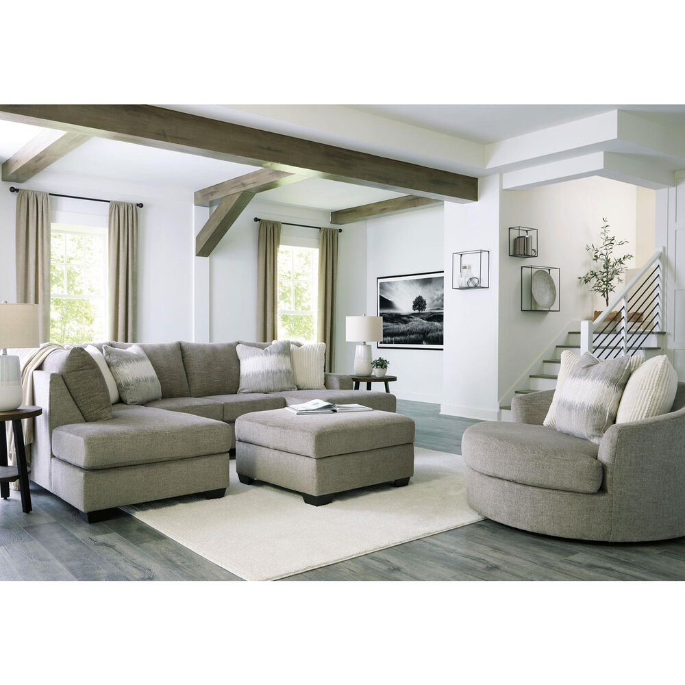 Ashley Creswell Storage Ottoman in Stone, , large