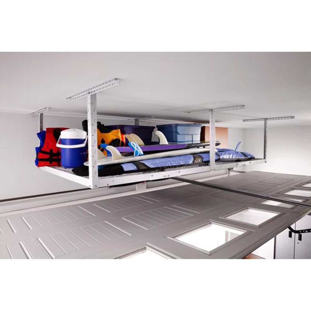 Gladiator 4&#39; x 8&#39; Overhead GearLoft Storage Rack in White, , large