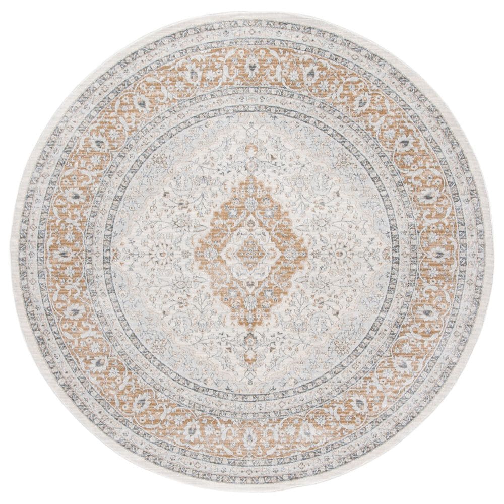 Safavieh Isabella ISA919B 6"7" Round Cream and Beige Area Rug, , large