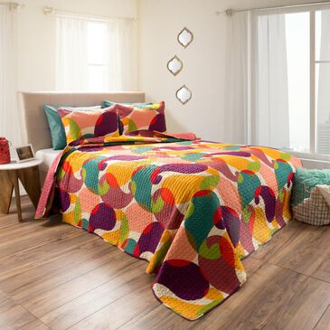 Timberlake Evelyn 3-Piece Full/Queen Quilt Set in Pink Rose, , large