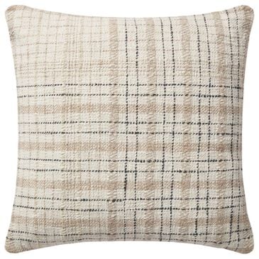 Loloi Cricket 22" Square Throw Pillow in Beige and Black, , large