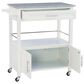 Linon Home Decor Cameron Kitchen Cart in White and Grey, , large