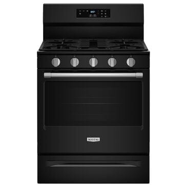 Maytag 5.0 Cu. Ft. Freestanding Gas Range with Steam Clean in Black, , large