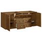 James Martin Laurent 60" Double Bathroom Vanity in Honey Oak with 3 cm Ethereal Noctis Silestone Top and Rectangular Sinks, , large