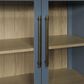 Steve Silver Magnolia Curio Cabinet in Dusty Blue and Weathered Sand, , large