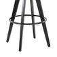 LumiSource Cosmo 30" Swivel Barstool with Camel Upholstery in Black (Set of 2), , large