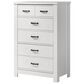 HOMLUX 3-Piece Bedroom Set with 6-Drawer Dresser, 5-Drawer Chest & Nightstand in White, , large