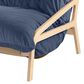 Jaxx Saxx Lush Velvet Bean Bag Lounge Chair in Navy Blue, , large