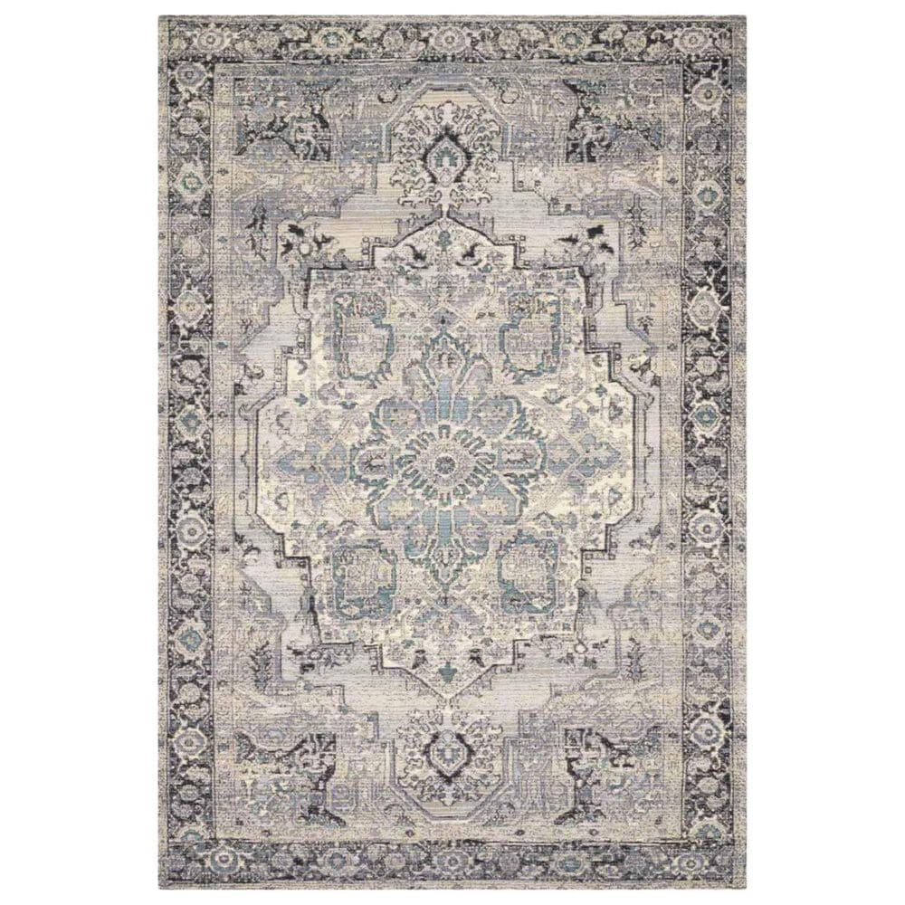 Loloi Mika 5"3" x 7"8" Grey and Blue Area Performance Rug, , large