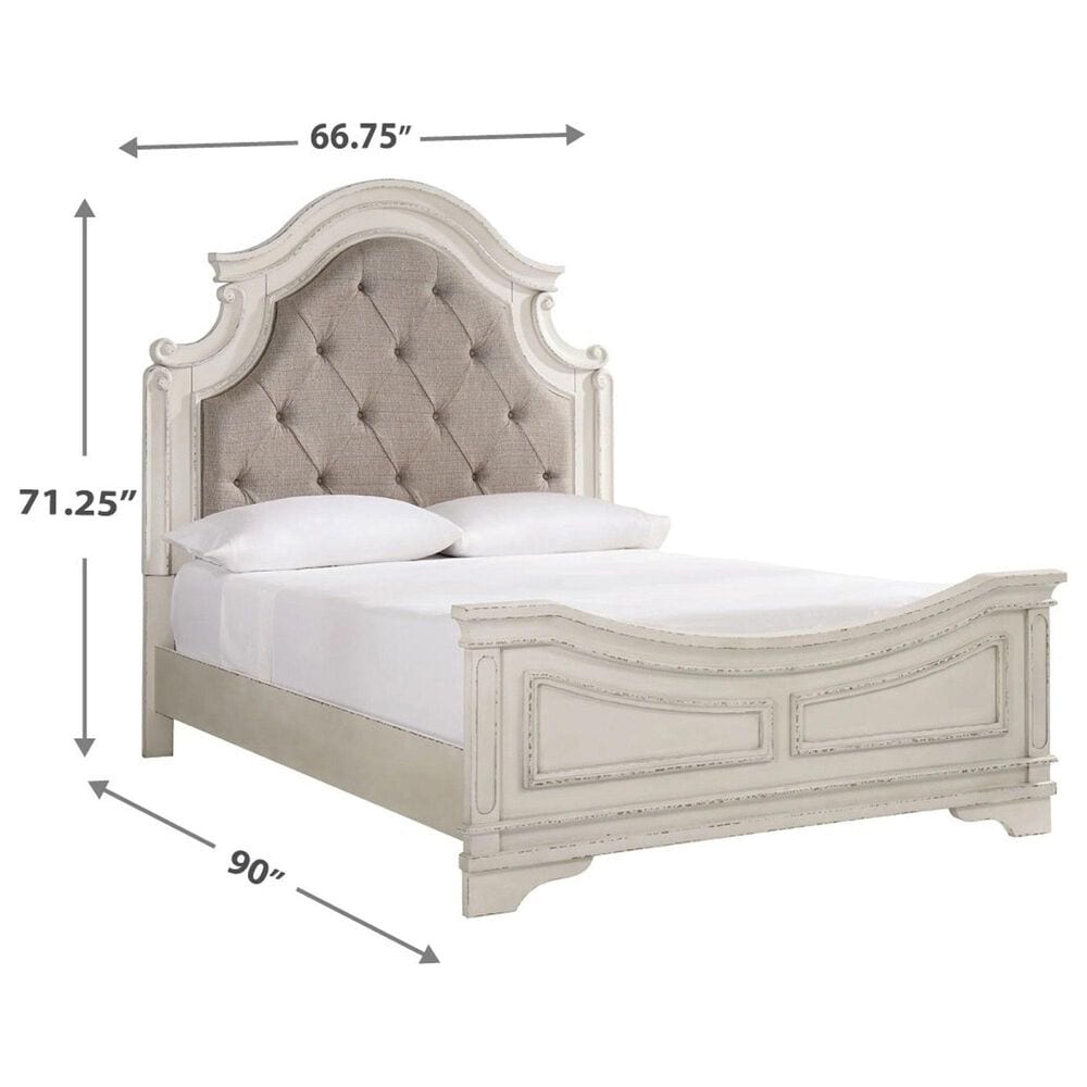 Ashley Realyn Queen Panel Bed in Chipped White, , large