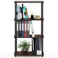 HOMLUX Turn-N-Tube 4-Tier Multipurpose Shelf Display Rack in Dark Cherry and Black, , large
