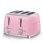 SMEG Retro Style 4x4 Toaster, Pink, , large